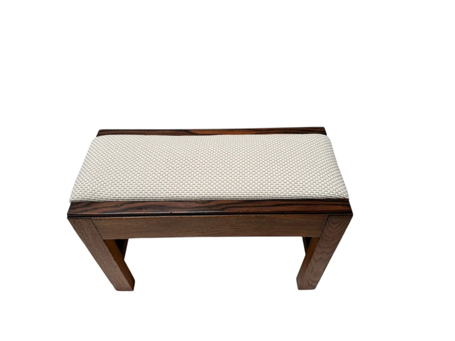 Art Deco Modernist Stool with De Ploeg fabric, 1920s